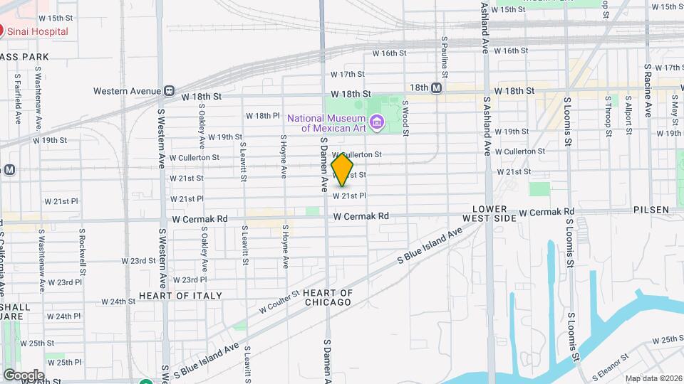 1934 W 21st Pl, Unit # 1 Map and Location Details