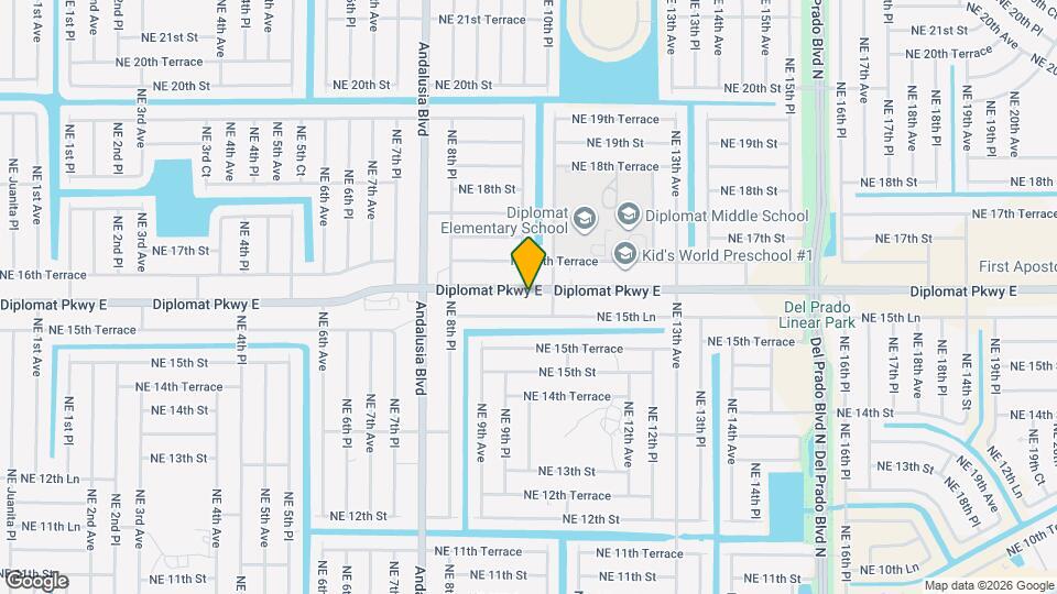 1004 Diplomat Pkwy E Map and Location Details