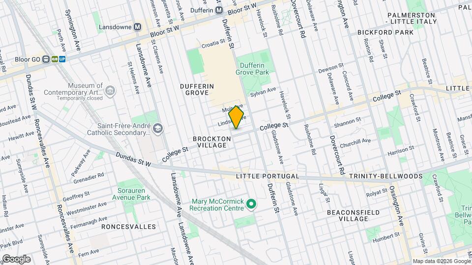 1158 College St Map and Location Details