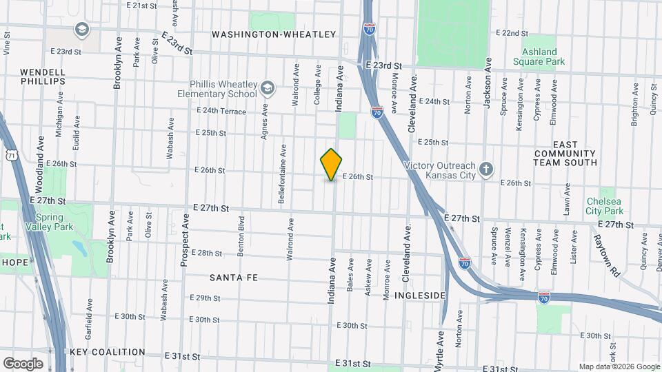 2614 Indiana Ave Map and Location Details