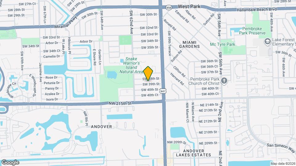 6049 SW 39th St Map and Location Details