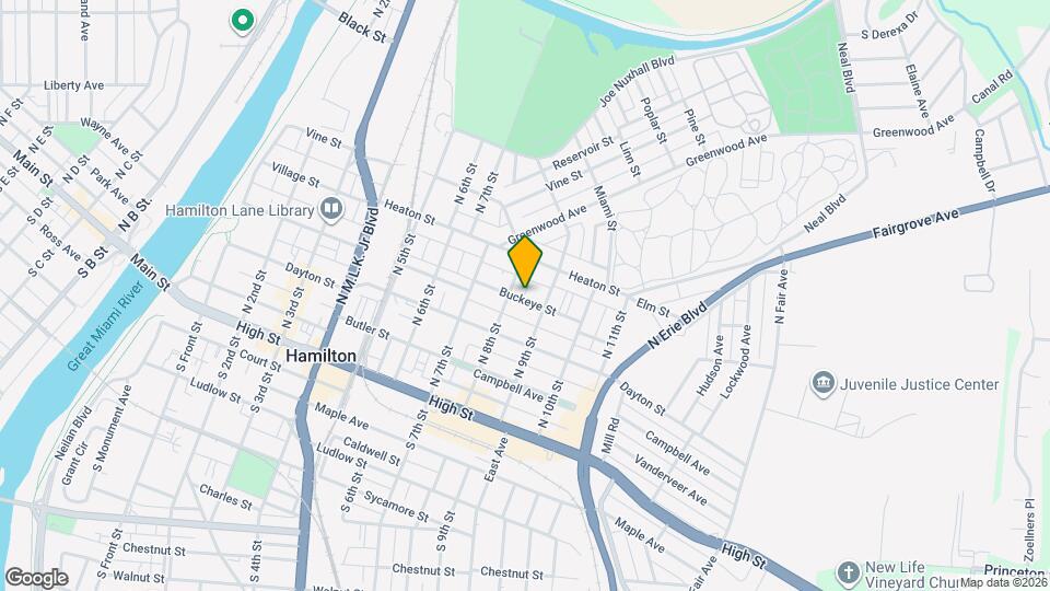 818 Buckeye St Map and Location Details