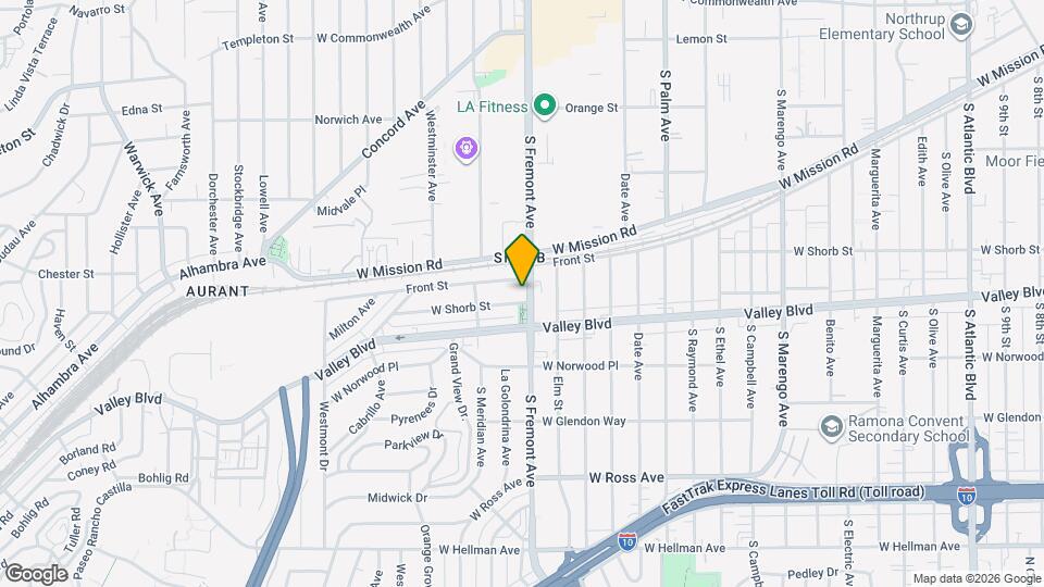 1325 S Fremont Ave Mapa y Detalles de la Ubicación