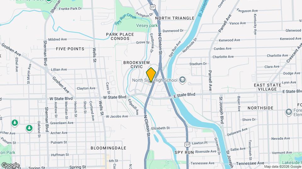 2403 N Clinton St Map and Location Details