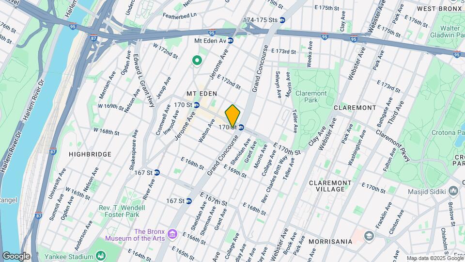 1387 Grand Concourse Map and Location Details