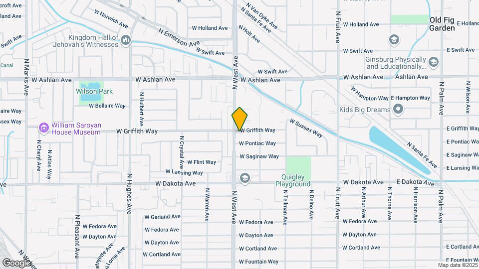1235 W Griffith Way Map and Location Details