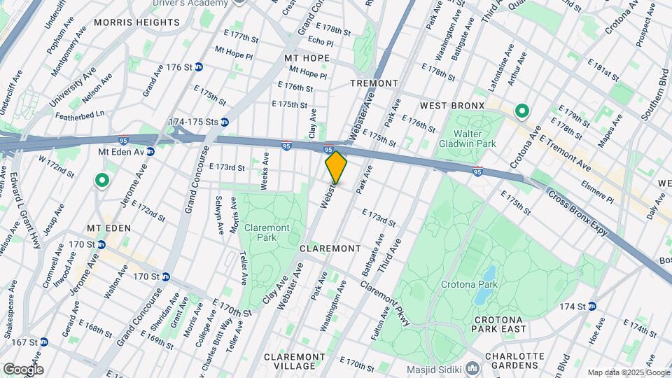 1688 Webster Ave Map and Location Details