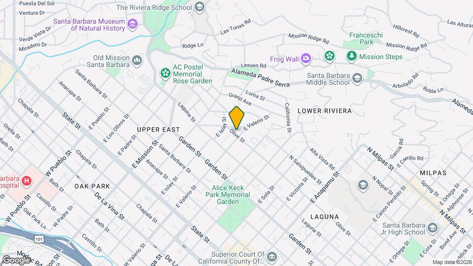 1702 Olive St Map and Location Details