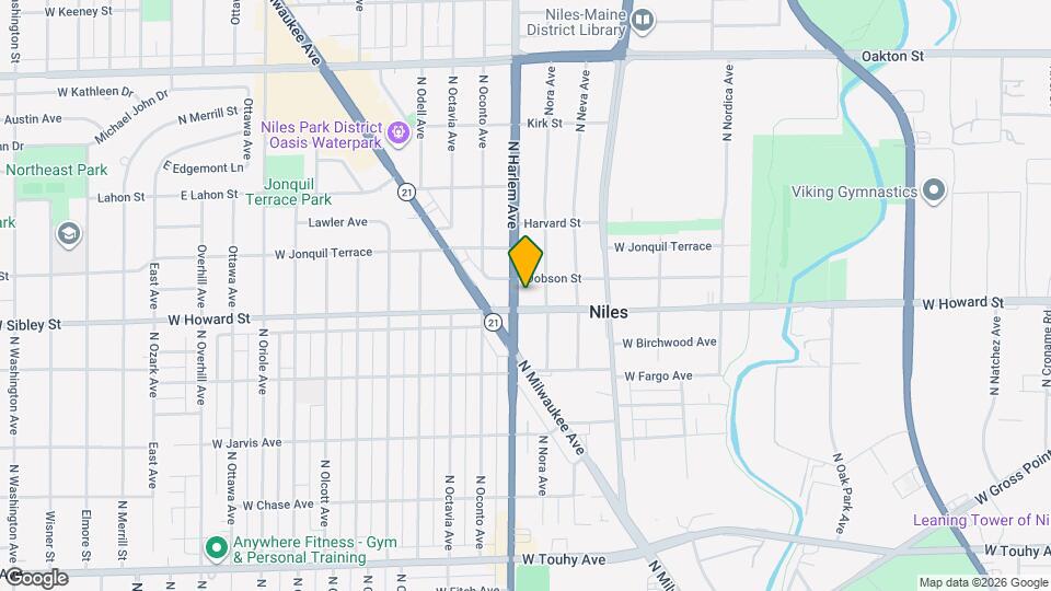 7613 N Harlem Ave Map and Location Details