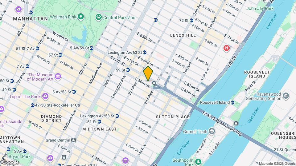 233 E 59th St Map and Location Details