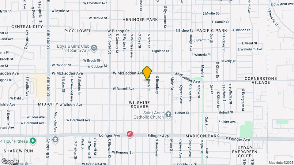 1130 S Birch St Map and Location Details