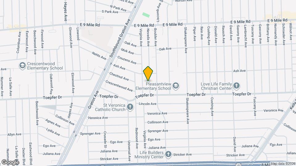 21787 Nevada Ave Map and Location Details