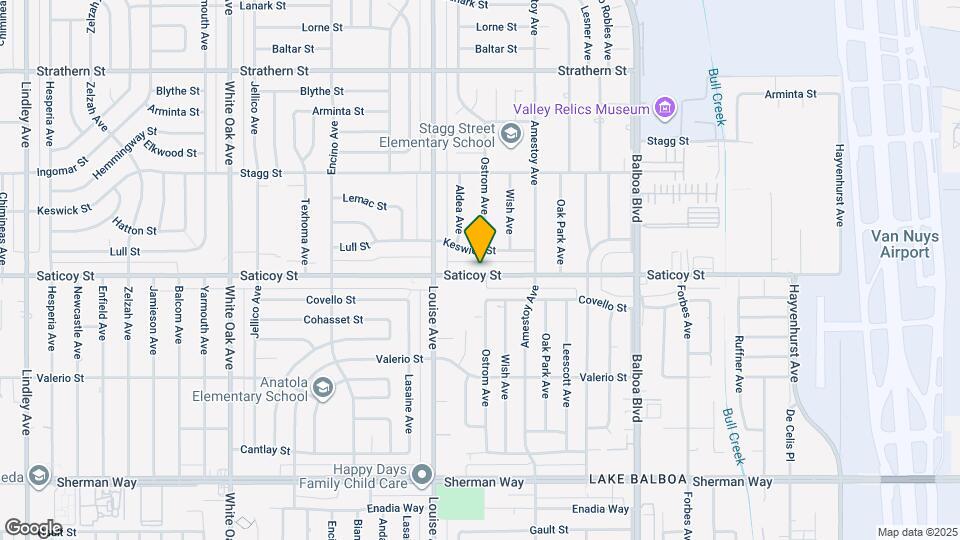 17205 Saticoy St Map and Location Details