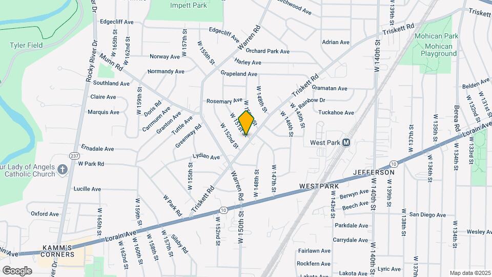 15110 Triskett Rd Map and Location Details