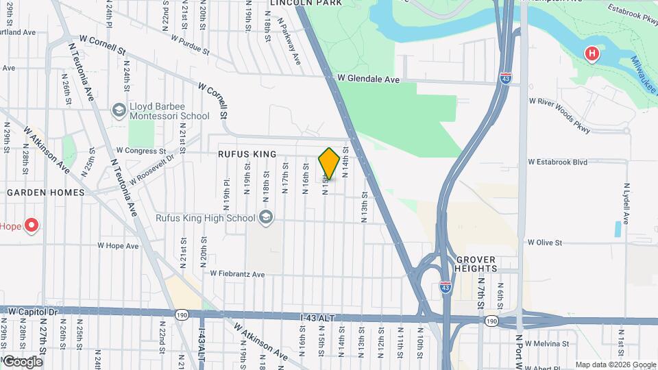 4324 N 15th St Map and Location Details