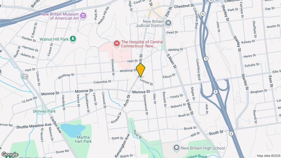 58 Locust St, Unit 58 Locust St New Britain CT Map and Location Details