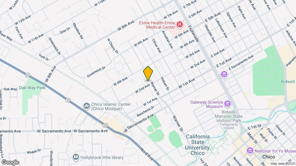 612 W 2nd Ave Map and Location Details