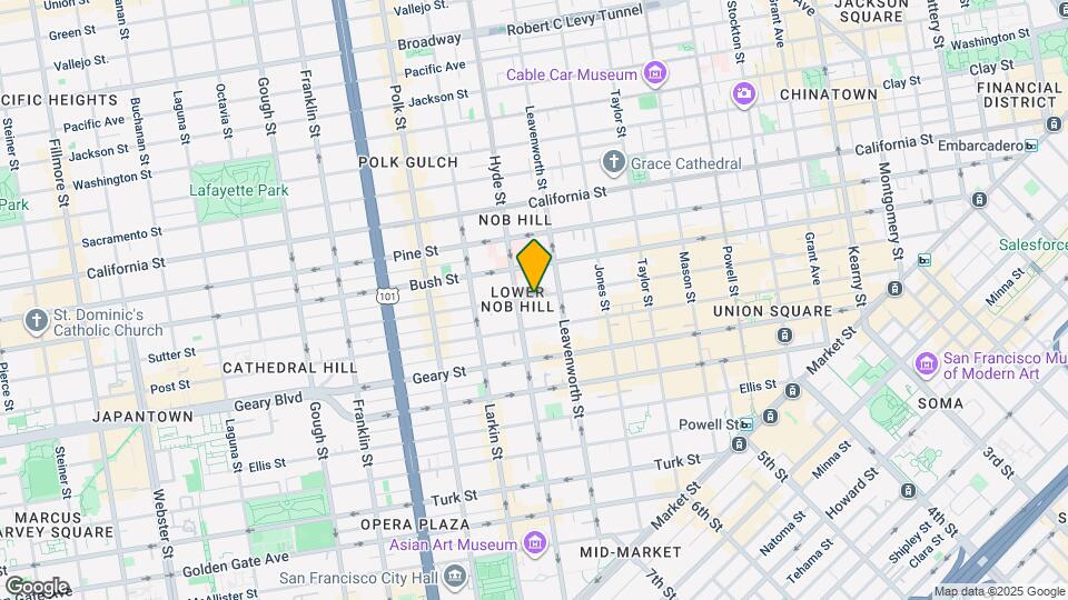 967 Sutter St Map and Location Details