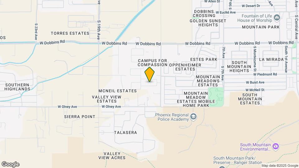 1536 W Corral Rd Map and Location Details