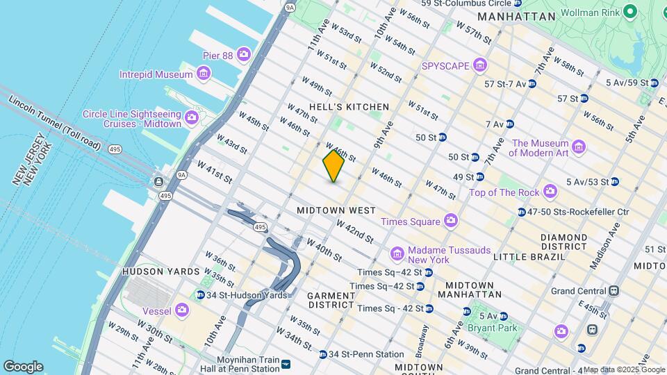 414-420 W 44th St Mapa y Detalles de la Ubicación