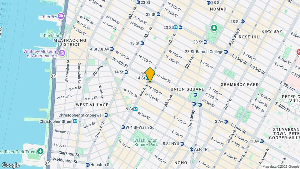 65 W 13th St Map and Location Details