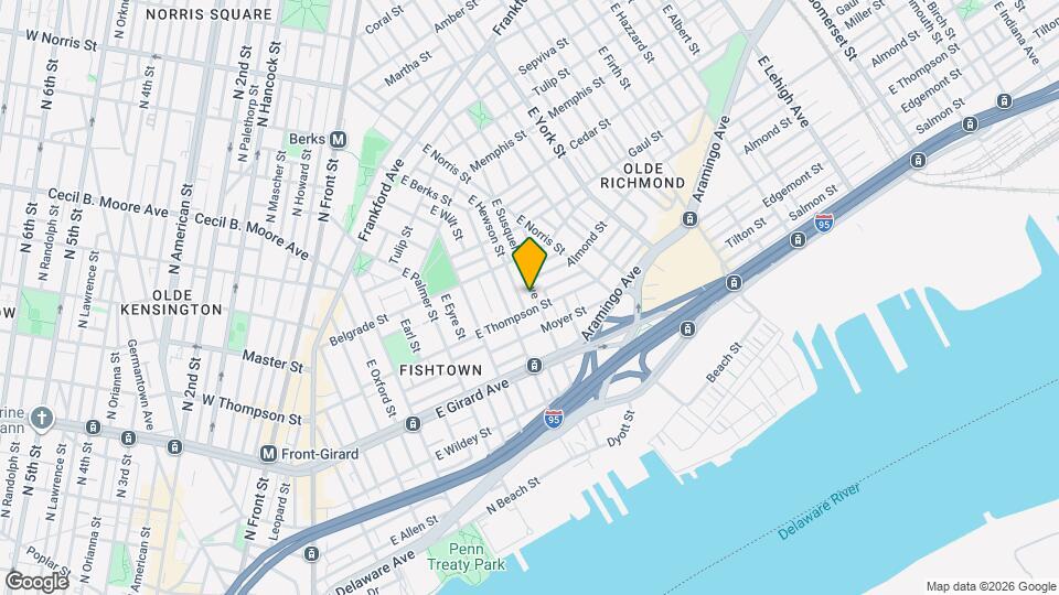 1310 E Susquehanna Ave Map and Location Details