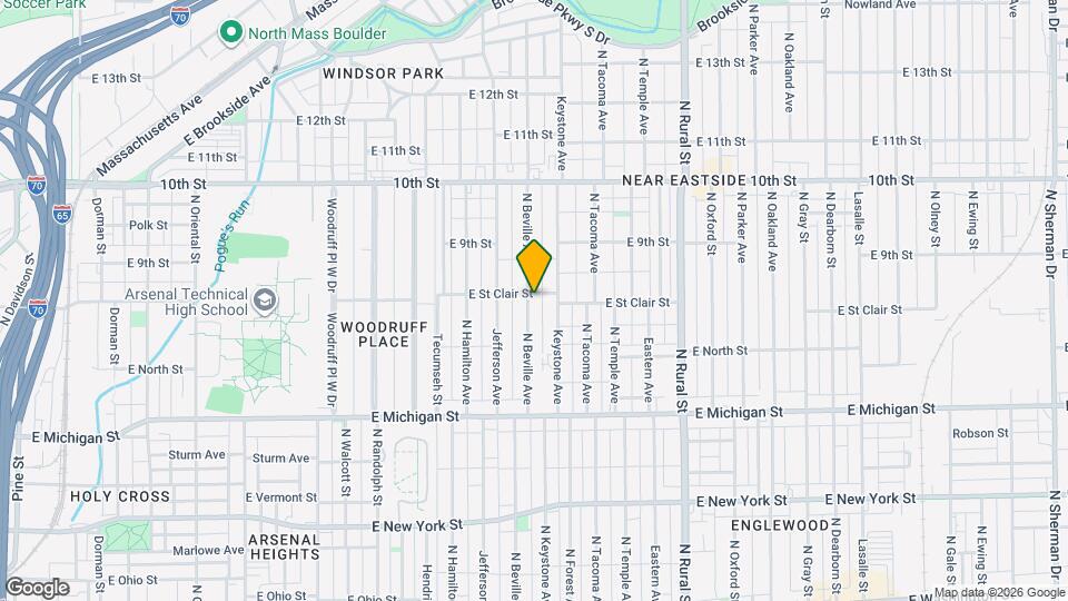 651 N Beville Ave Map and Location Details