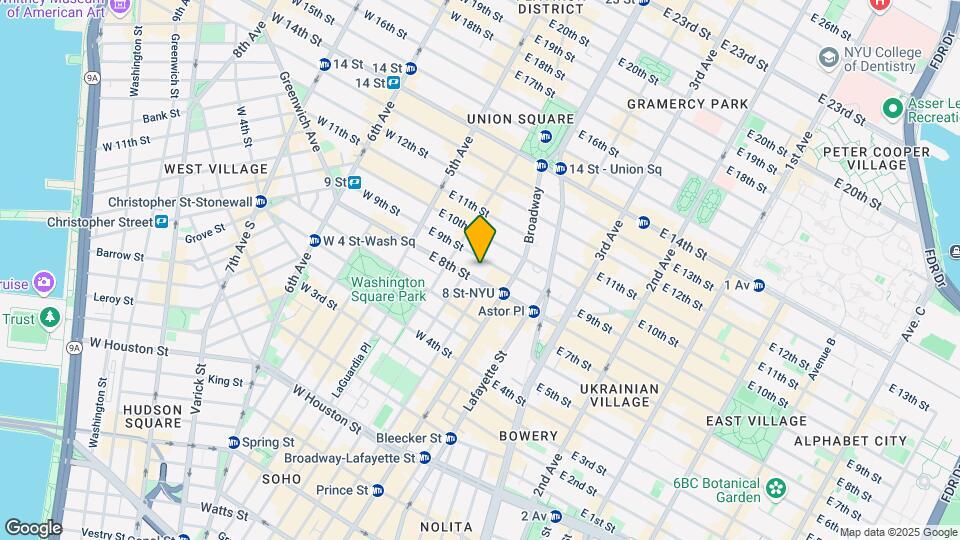 40 E 9th St Map and Location Details