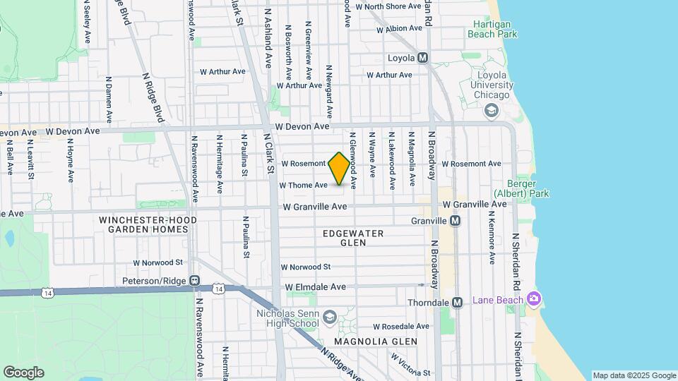 1421 W Thome Ave Map and Location Details