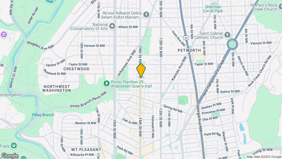 3821 14th St NW Map and Location Details