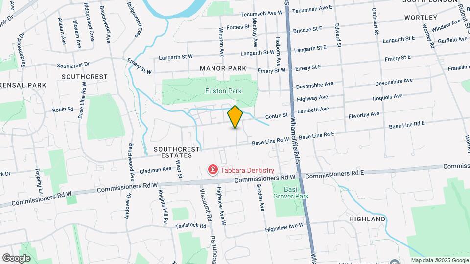 76 Base Line Rd W Map and Location Details