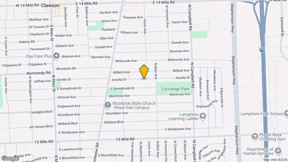 1016 Amelia St Map and Location Details