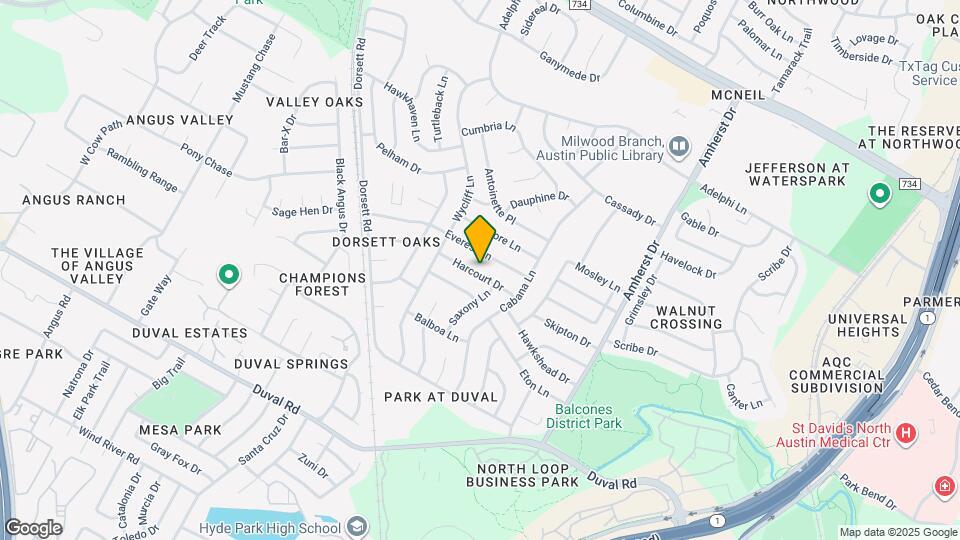 4206 Harcourt Dr Map and Location Details