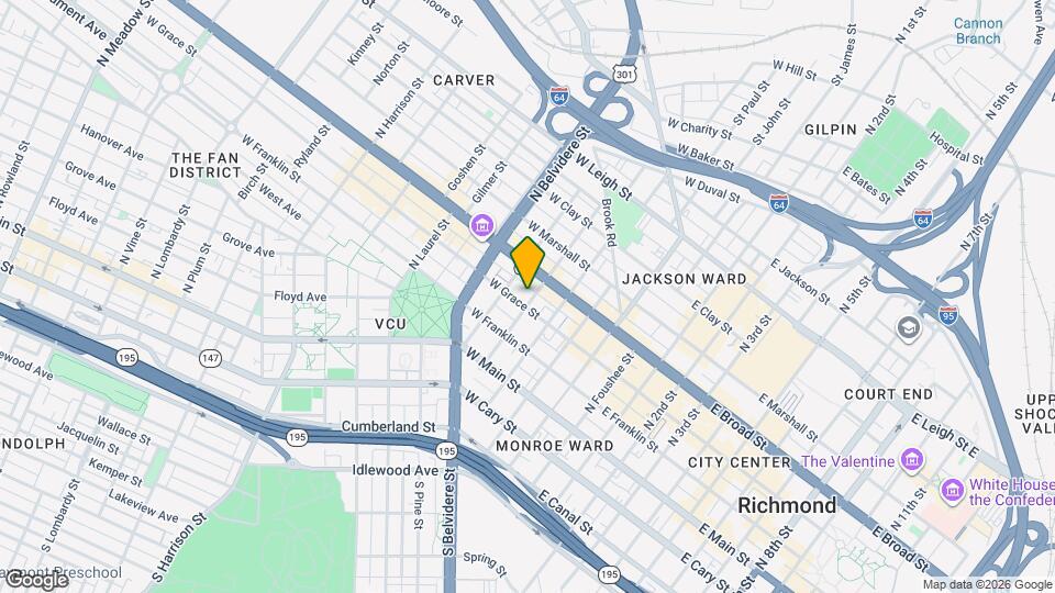 404 W Grace St, Unit 1 Mapa y Detalles de la Ubicación