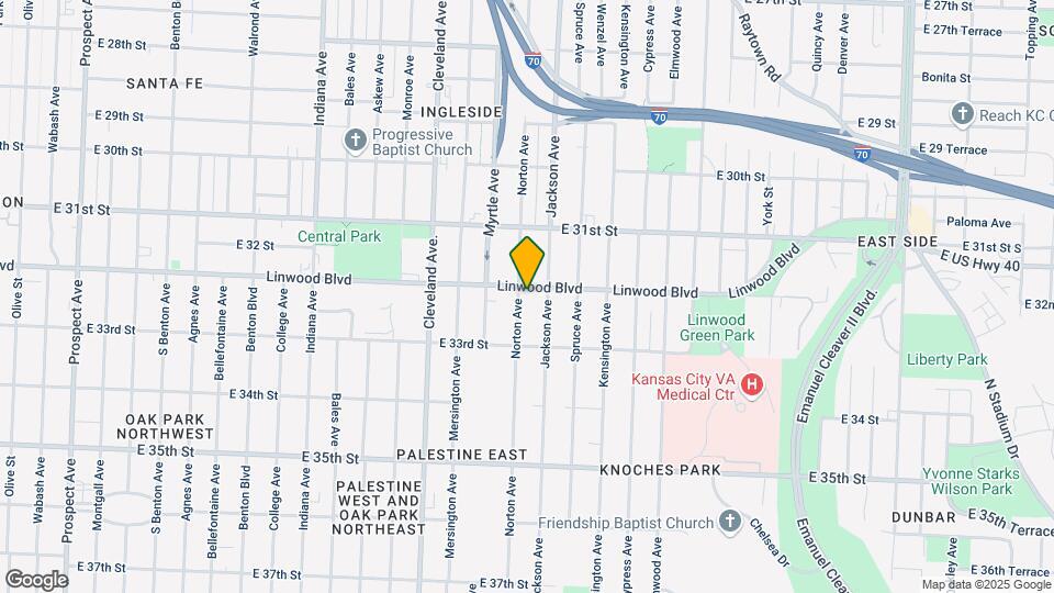 4105 E Linwood Blvd Map and Location Details