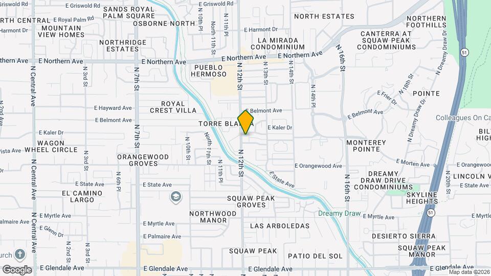 7519 N 12th St Map and Location Details