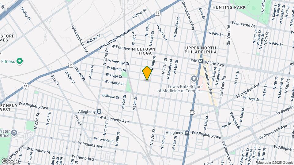 1808 W Tioga St Map and Location Details