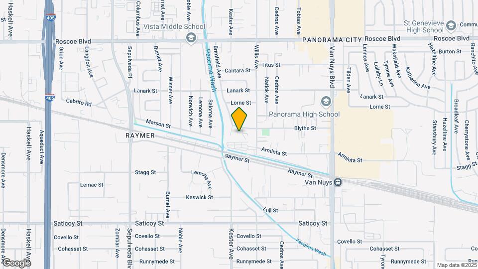 7919 Kester Ave Map and Location Details