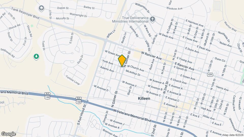 511 N Gilmer St Map and Location Details