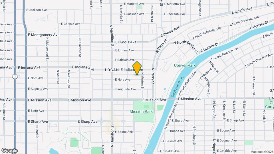 1107 E Nora Ave Map and Location Details