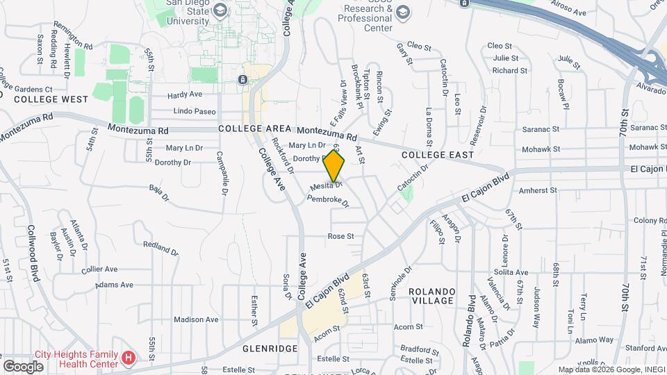 6209 Mesita Dr Map and Location Details