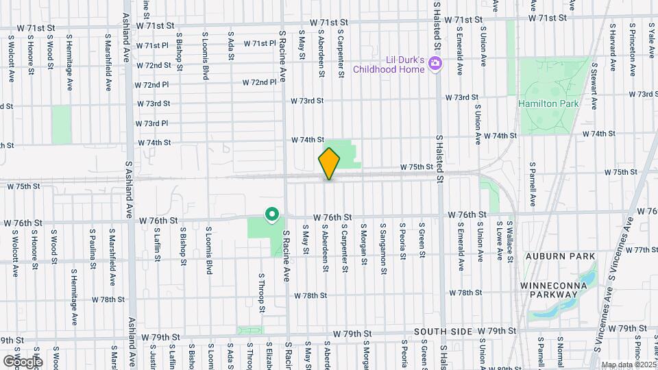 7501 S Aberdeen St Map and Location Details