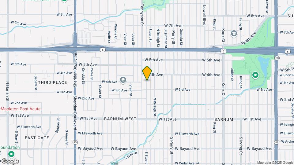 334 S Stuart St Map and Location Details