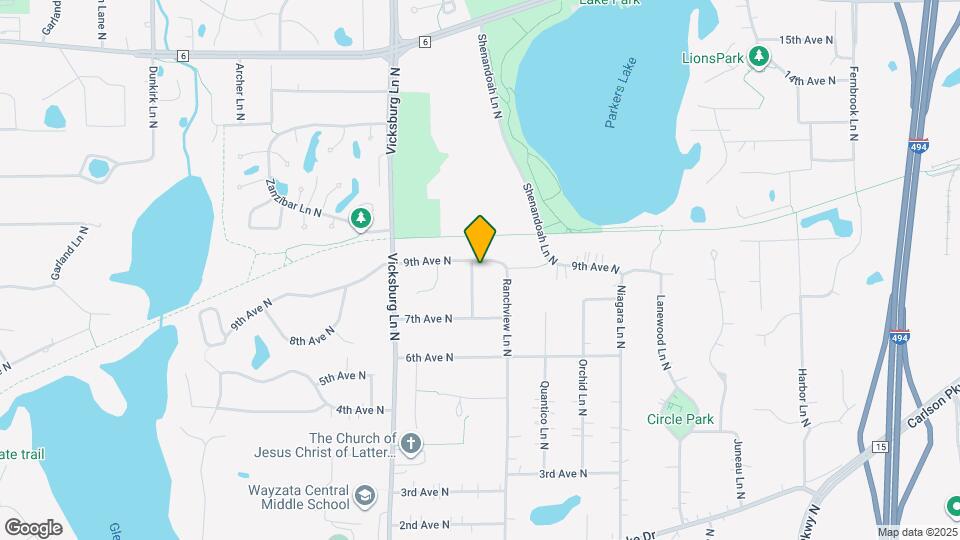 820 Shenandoah Ln N Mapa y Detalles de la Ubicación