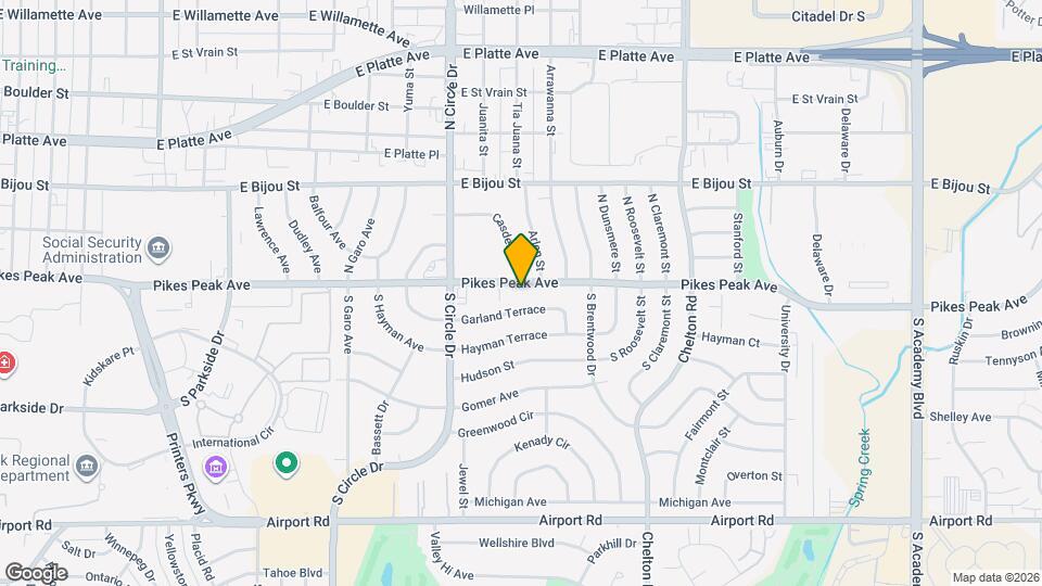 2915 E Pikes Peak Ave Map and Location Details