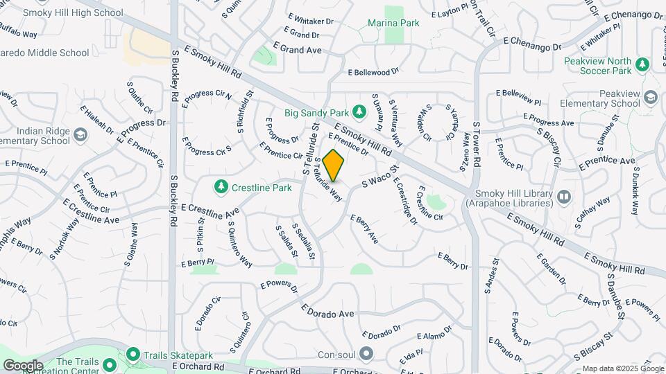 5374 S Telluride Way Map and Location Details