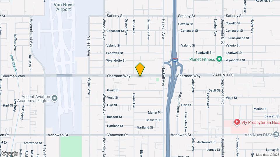 15840 Sherman Way Map and Location Details