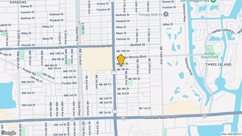 Hallandale Resort Apartments Map and Location Details