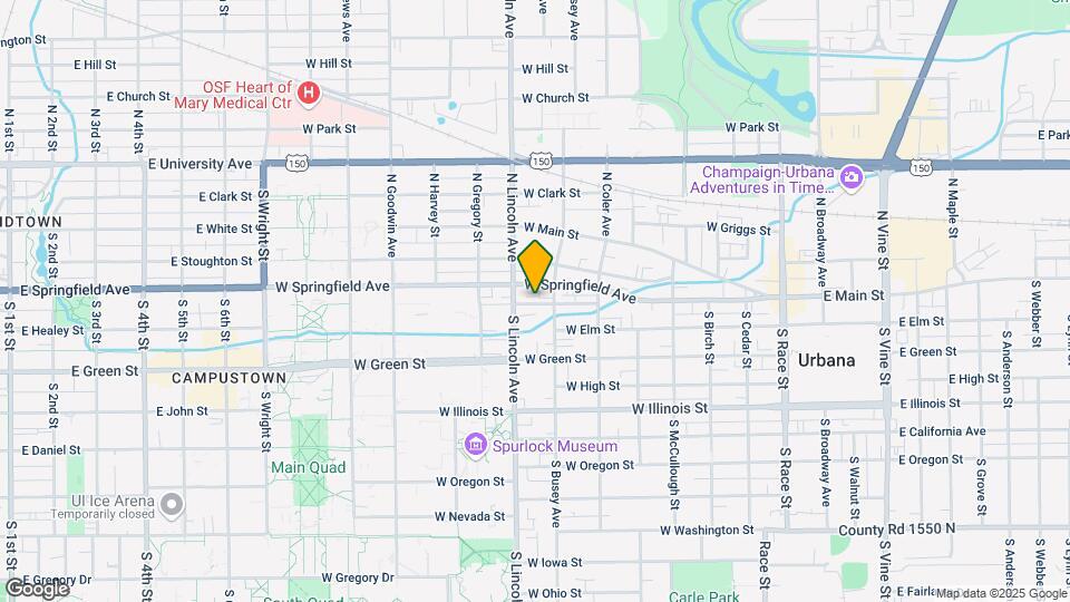 102 N Lincoln Ave Map and Location Details
