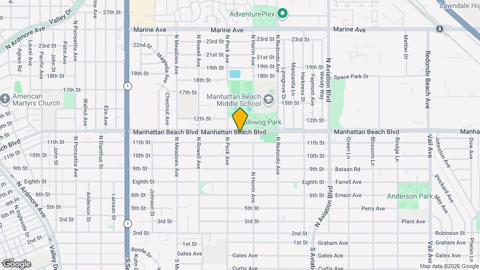 1530 Manhattan Beach Blvd Map and Location Details